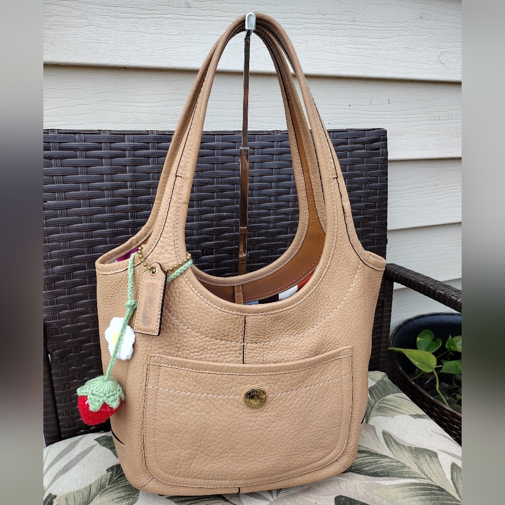 COACH Legacy Pebble Leather Ergo Tote - Picture 1 of 17